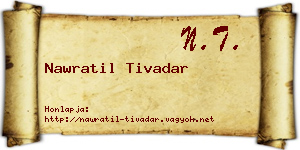 Nawratil Tivadar névjegykártya